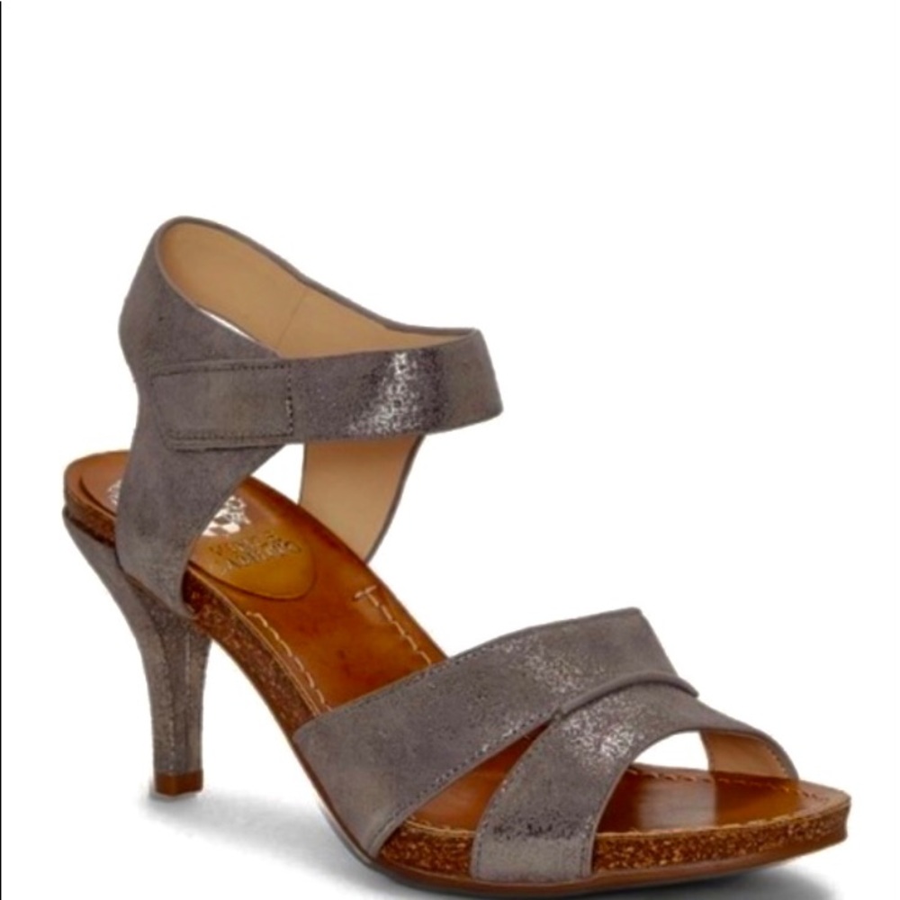 Vince Camuto Otilla Leather Sandals in Metal Grey